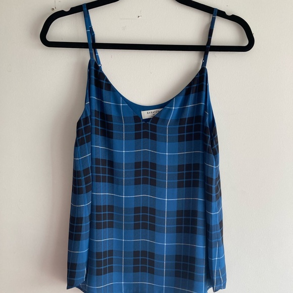Aritzia babaton plaid blue camisole XS - Picture 3 of 4
